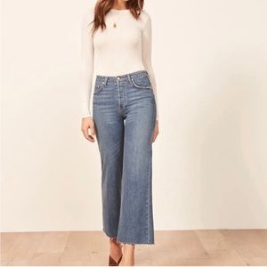 Reformation wide leg flare jeans